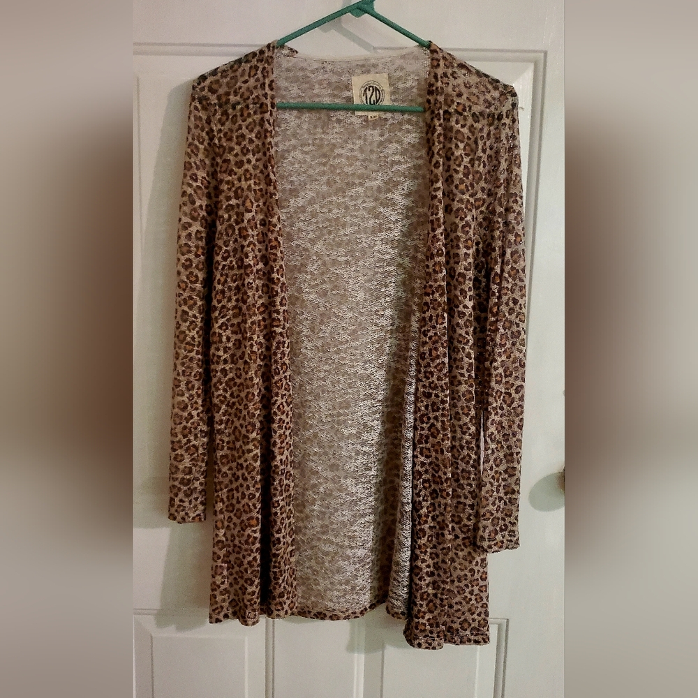 Leopard Print Long Cardigan